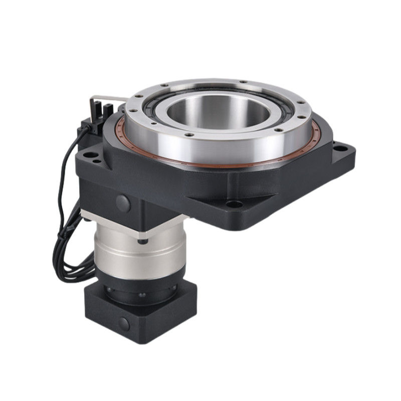 Tinggi Precision Hollow Rotary Table Actuator Rotating Platform Table Dengan Planetary Gearbox
